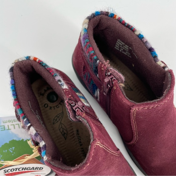 Earth Origins NWT Tate Burgundy Boho Leather Ankle Boots 6 - Picture 9 of 10